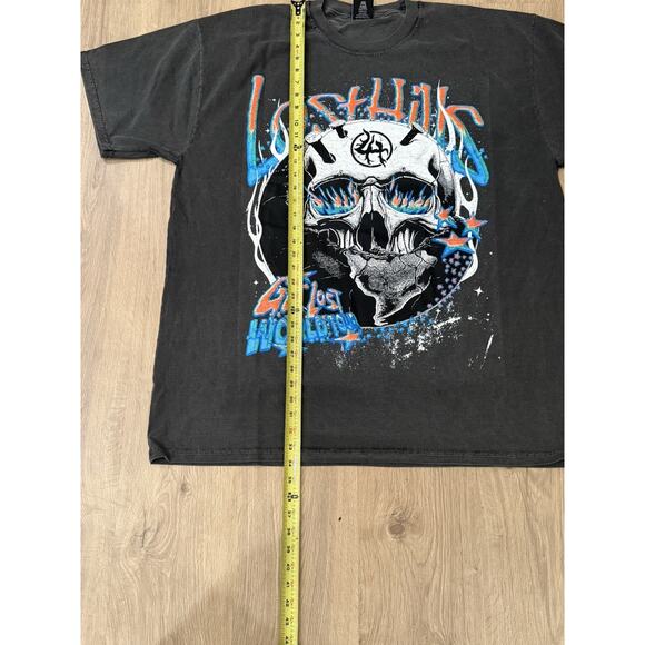Lost Hills Get Lost World Tour Tee Front And Back Print Men’s 2X Gray - Picture 6 of 8
